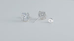Load and play video in Gallery viewer, Tulip Diamond Stud Earrings - Round Cut Lab Created Diamonds
