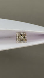 Load and play video in Gallery viewer, Champagne Princess Cut Lab Diamond 2.281Ct VS