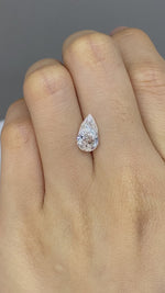 Load and play video in Gallery viewer, Pear Cut Lab Diamond 1.642CT F VS
