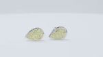 Load and play video in Gallery viewer, Pear-Shaped Yellow Diamond Stud Earrings