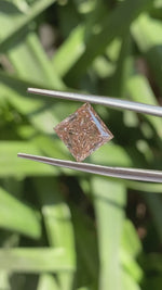 Load and play video in Gallery viewer, Champagne Princess Cut 2.75 Ct  Lab Diamond VS
