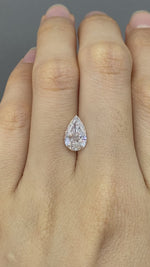 Load and play video in Gallery viewer, Pear Cut Lab Diamond 1.803Ct FG SI1
