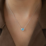 Lade Bild in die Galerieansicht, 蓝钻心型吊坠 - LGG Jewelry