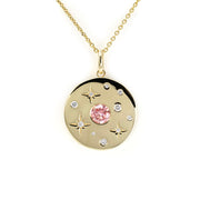 星星狗牌粉钻镶项链 - LGG Jewelry