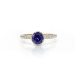 Lade Bild in die Galerieansicht, Round Purple Sapphire Engagement Ring - LGG Jewelry