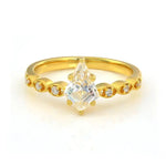 Lade Bild in die Galerieansicht, Six Prongs Kite Cut Moissanite Engagement Ring - LGG Jewelry
