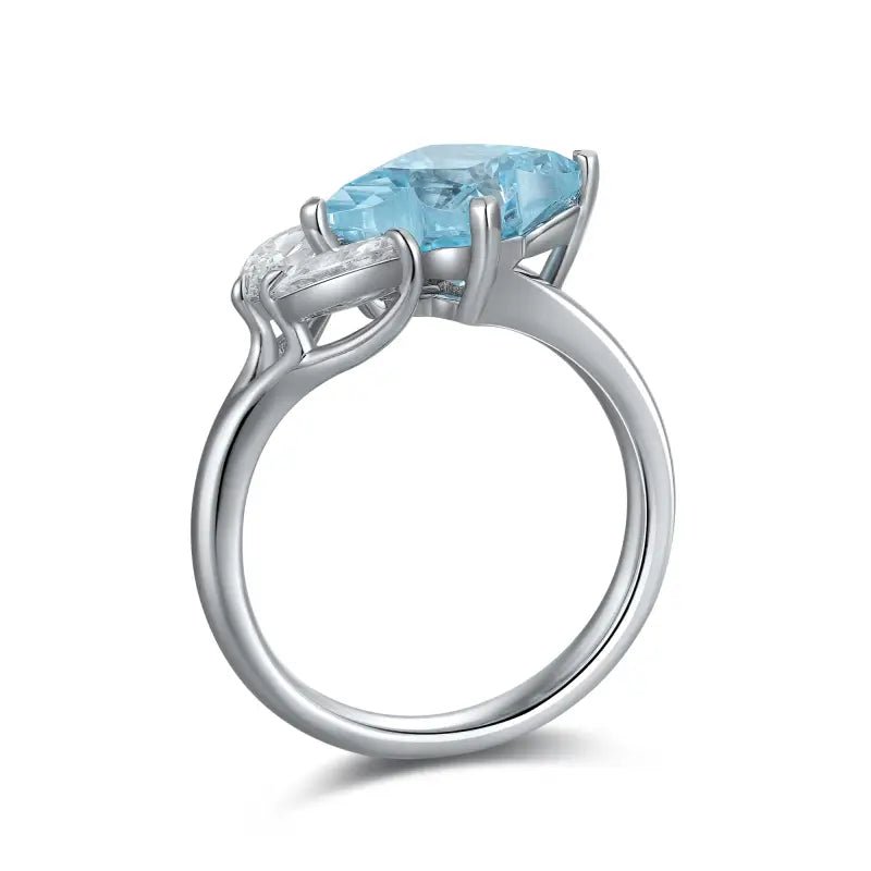 Snowflake Toi Et Moi Moissanite Engagement Ring - LGG Jewelry