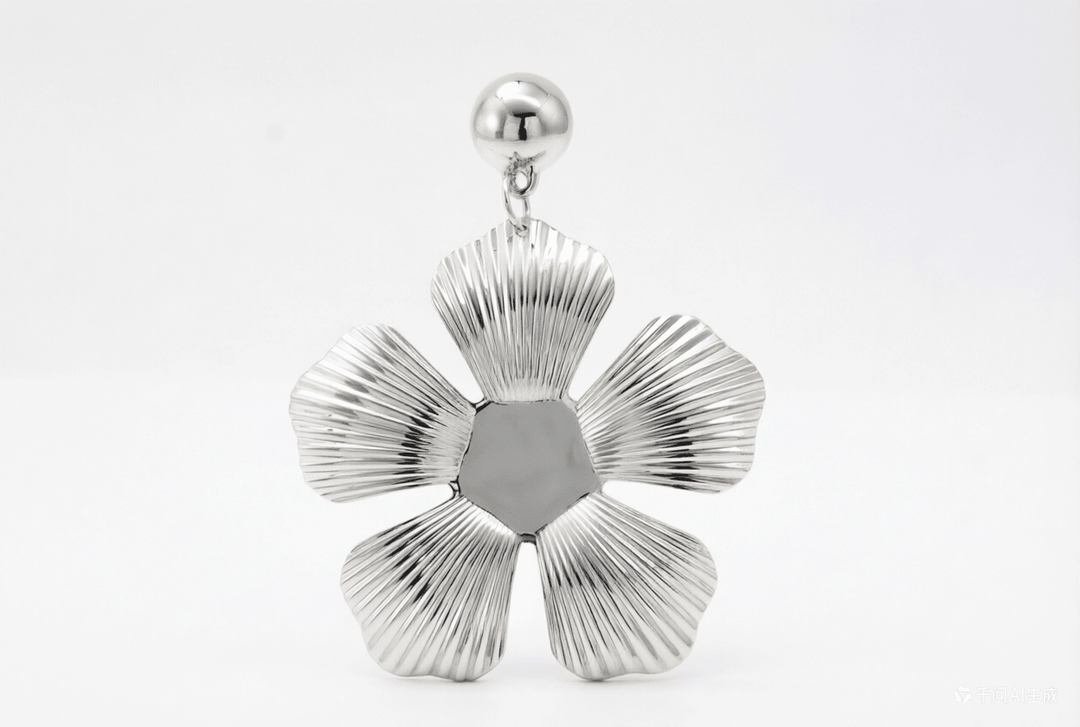 Sterling Silver Floral Statement Drop Earrings - LGG Jewelry