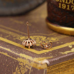 Lade Bild in die Galerieansicht, Sunny Halo Round Cut Moss Agate Ear Studs - LGG Jewelry