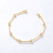 The Starlight Interlude | 14K Gold Lab-Grown Diamond Station Bracelet - LGG Jewelry