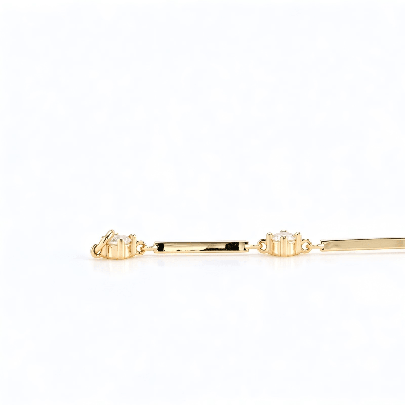 The Starlight Interlude | 14K Gold Lab-Grown Diamond Station Bracelet - LGG Jewelry