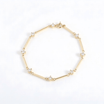 Charger l'image dans la visionneuse de galerie, The Starlight Interlude | 14K Gold Lab-Grown Diamond Station Bracelet - LGG Jewelry