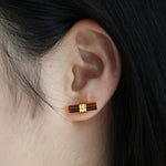 Lade Bild in die Galerieansicht, Tigers Eye Beam Earrings - LGG Jewelry
