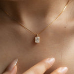 Lade Bild in die Galerieansicht, Timeless 2 Ct Elongated Cushion Cut Lab Diamond Four Prongs Pendant Necklace - LGG Jewelry