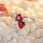 Lade Bild in die Galerieansicht, Toi Et Moi Heart Shape Engagement Ring - LGG Jewelry
