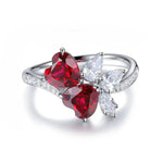 Lade Bild in die Galerieansicht, Toi Et Moi Heart Shape Engagement Ring - LGG Jewelry