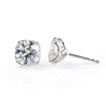 Lade Bild in die Galerieansicht, Tulip Diamond Stud Earrings - Round Cut Lab Created Diamonds - LGG Jewelry