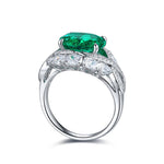 Lade Bild in die Galerieansicht, Twist Band 3.5 Ct Lab Emerald Engagement Ring - LGG Jewelry