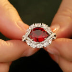Lade Bild in die Galerieansicht, Twist Band 4.8 Ct Lab Ruby Engagement Ring - LGG Jewelry