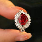 Lade Bild in die Galerieansicht, Twist Band 4.8 Ct Lab Ruby Engagement Ring - LGG Jewelry