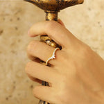 Lade Bild in die Galerieansicht, V-Shaped Graduating Marquise Cut &amp; Round Cut Lab Diamond Enhancement Ring - LGG Jewelry