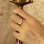 Lade Bild in die Galerieansicht, V-Shaped Graduating Round Cut Lab Diamond Enhancement Ring - LGG Jewelry