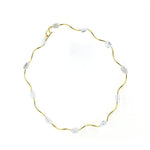 Lade Bild in die Galerieansicht, White Crystal Bead Wave Necklace - LGG Jewelry