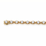 14K Yellow Gold Tennis Bracelet